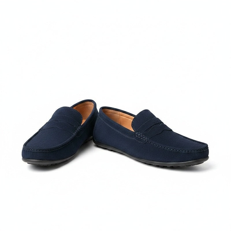 Heren Penny Loafers Slip-on met Mocassin Neus en Antislipzool