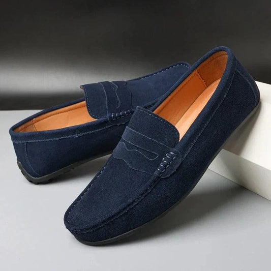 Heren Penny Loafers Slip-on met Mocassin Neus en Antislipzool