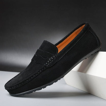 Heren Penny Loafers Slip-on met Mocassin Neus en Antislipzool