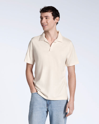 Heren Polo Korte Mouw met Open Kraag en Relaxed Fit