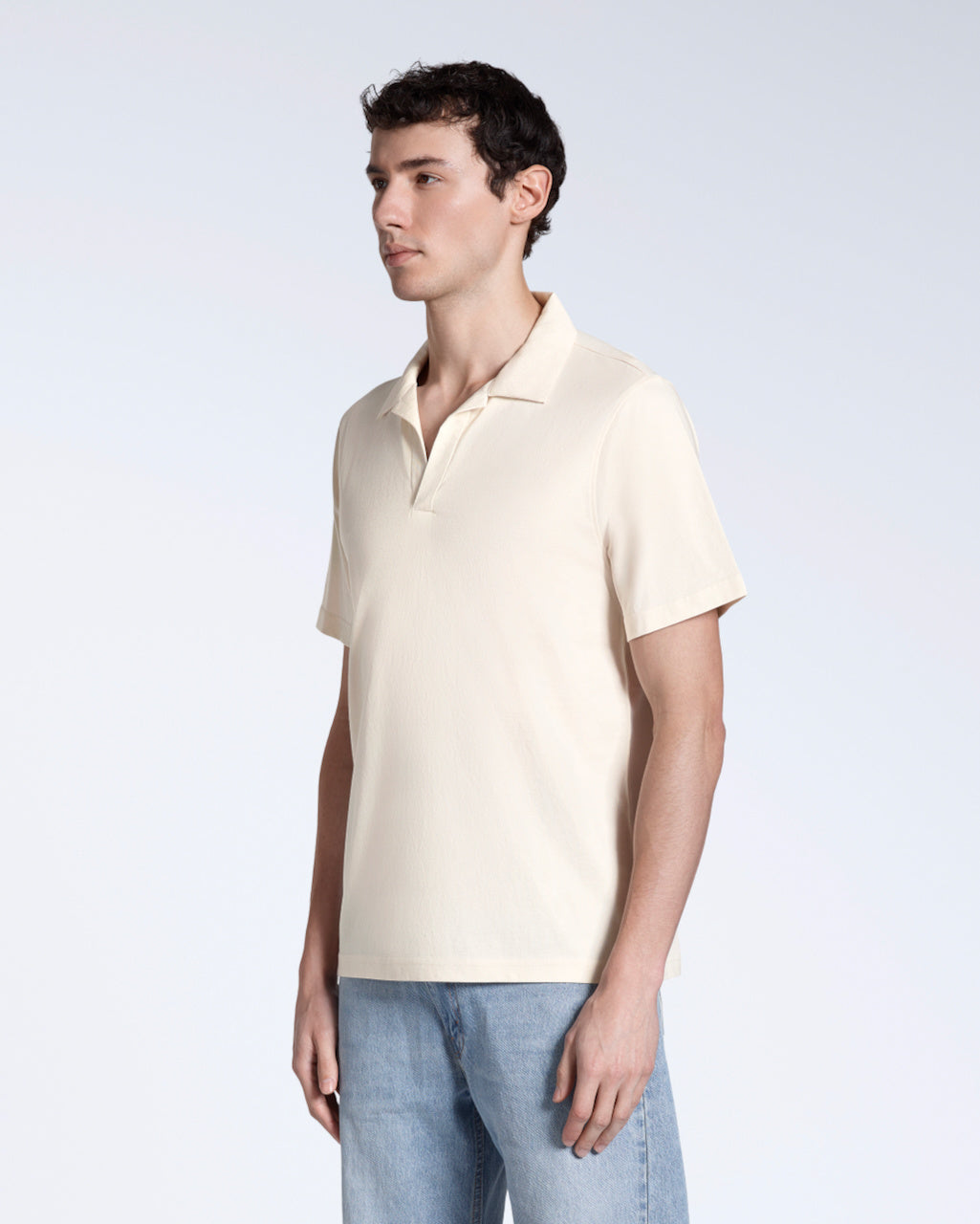 Heren Polo Korte Mouw met Open Kraag en Relaxed Fit