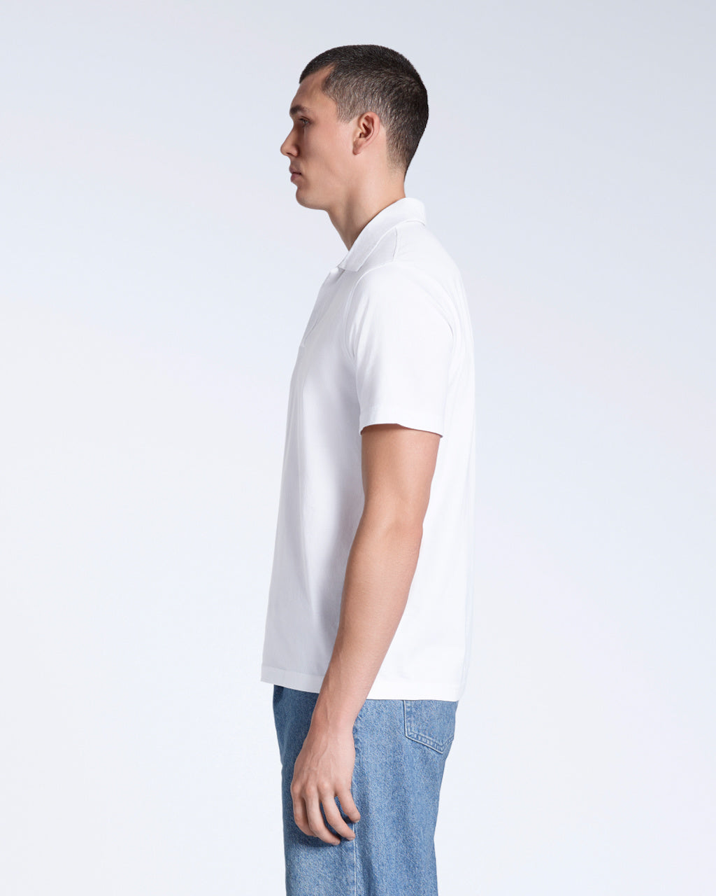 Heren Polo Korte Mouw met Open Kraag en Relaxed Fit