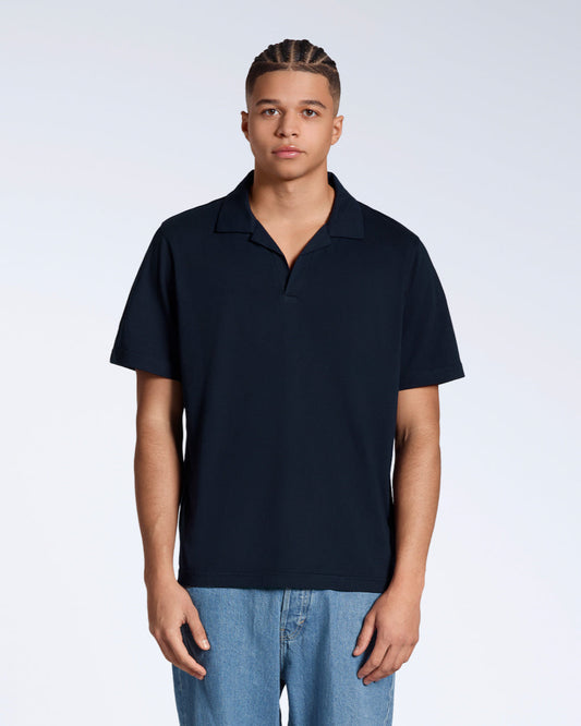 Heren Polo Korte Mouw met Open Kraag en Relaxed Fit