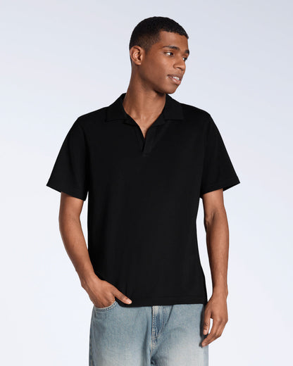 Heren Polo Korte Mouw met Open Kraag en Relaxed Fit