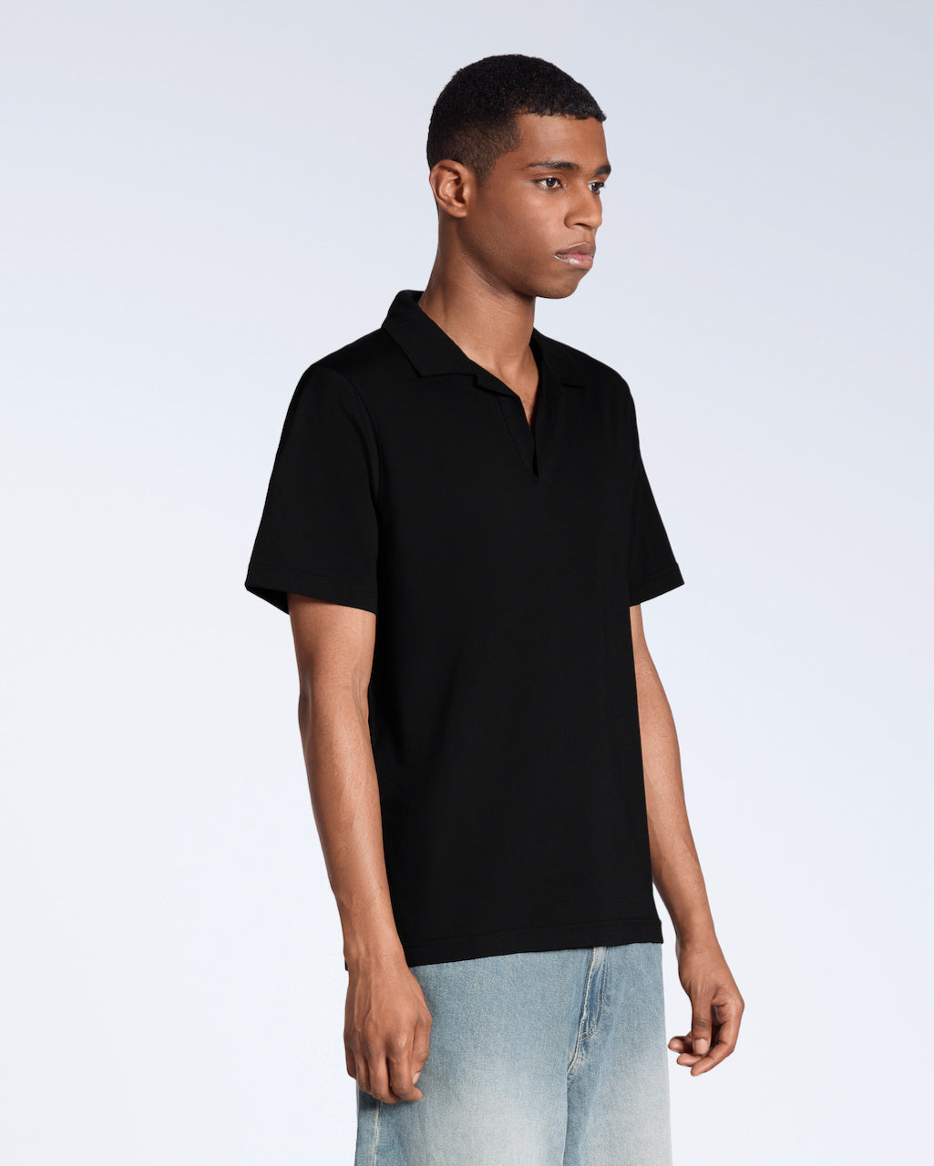 Heren Polo Korte Mouw met Open Kraag en Relaxed Fit