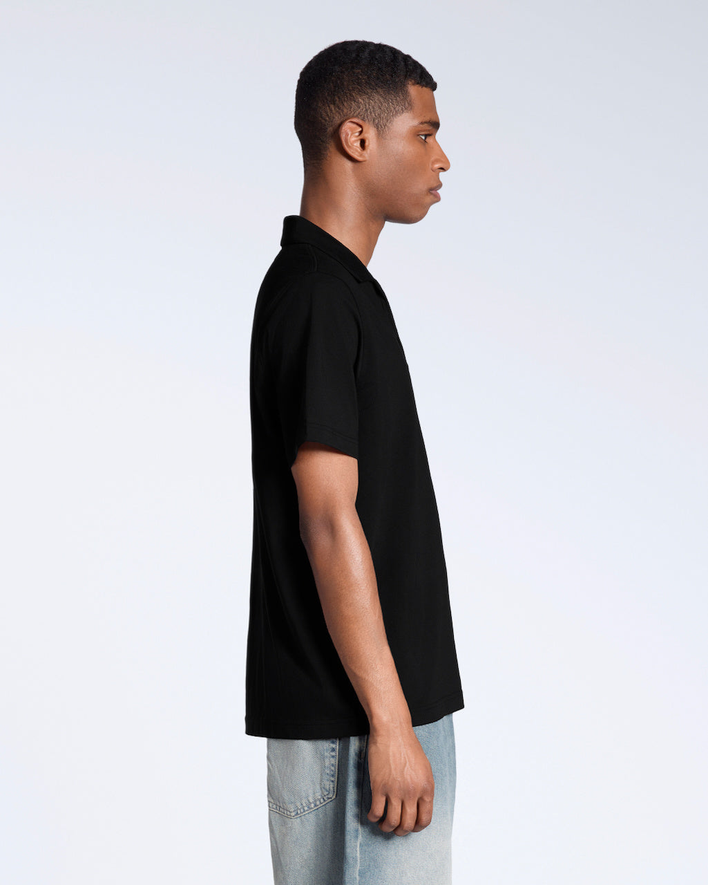 Heren Polo Korte Mouw met Open Kraag en Relaxed Fit