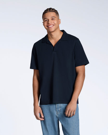 Heren Polo Korte Mouw met Open Kraag en Relaxed Fit