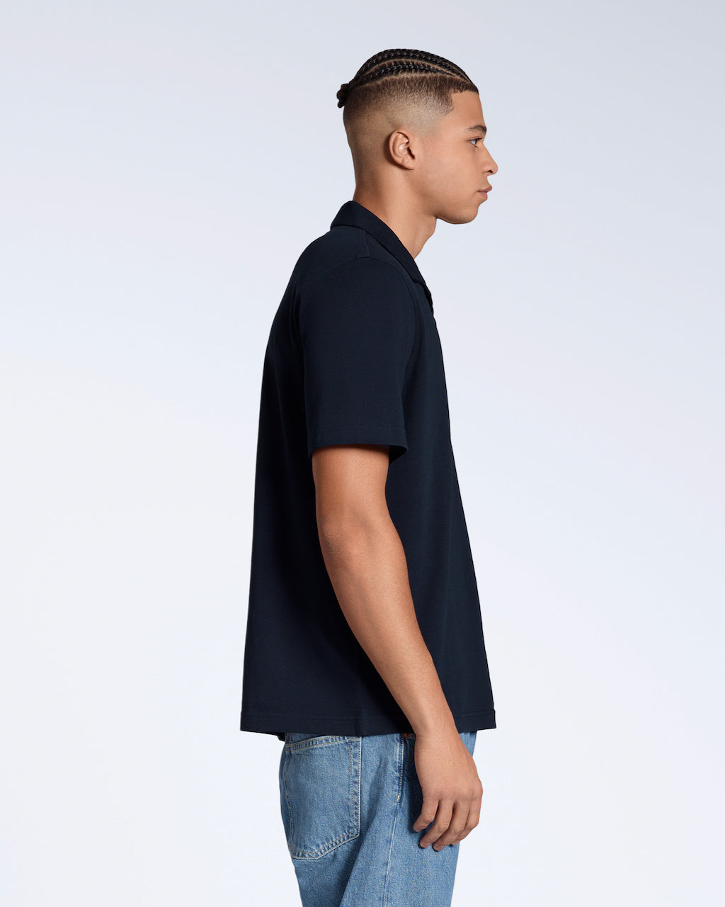 Heren Polo Korte Mouw met Open Kraag en Relaxed Fit