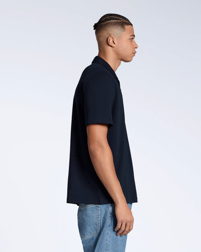 Heren Polo Korte Mouw met Open Kraag en Relaxed Fit