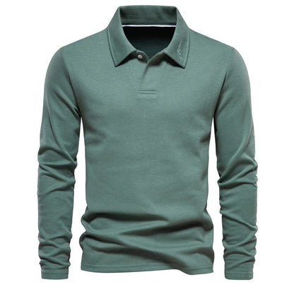 Heren Poloshirt met Lange Mouwen Groen