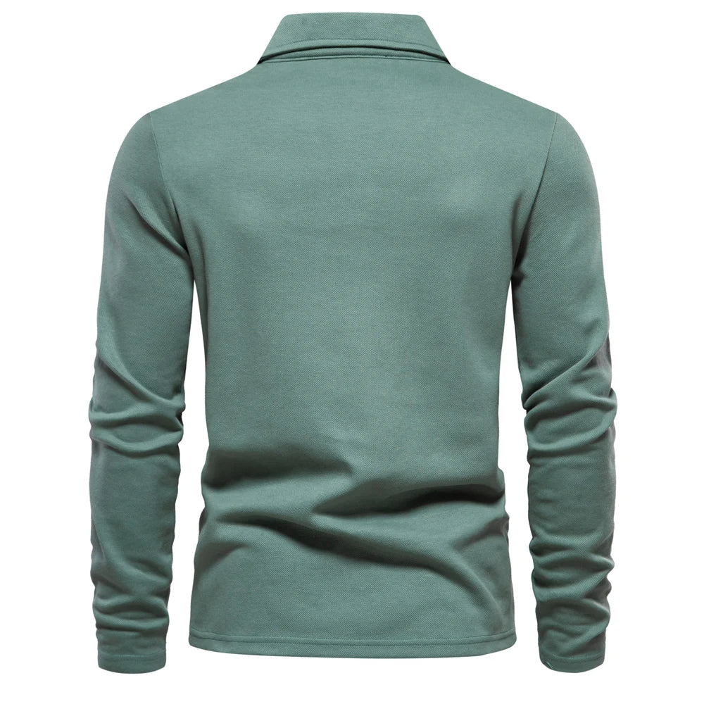 Heren Poloshirt met Lange Mouwen