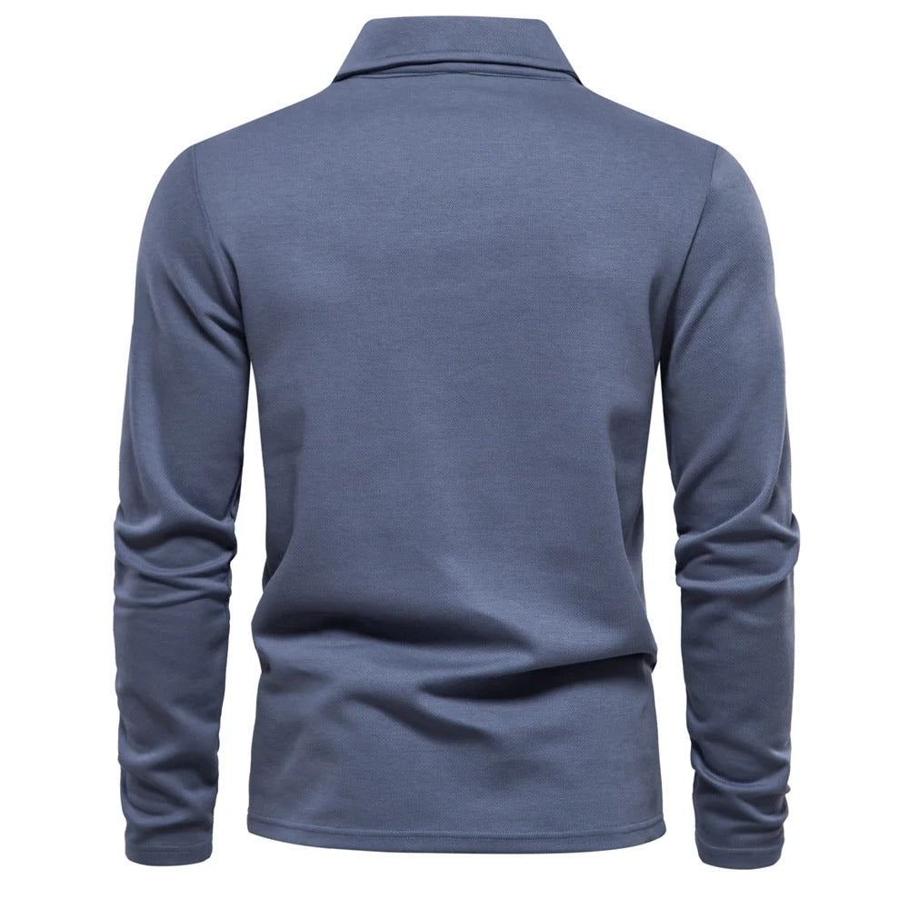 Heren Poloshirt met Lange Mouwen