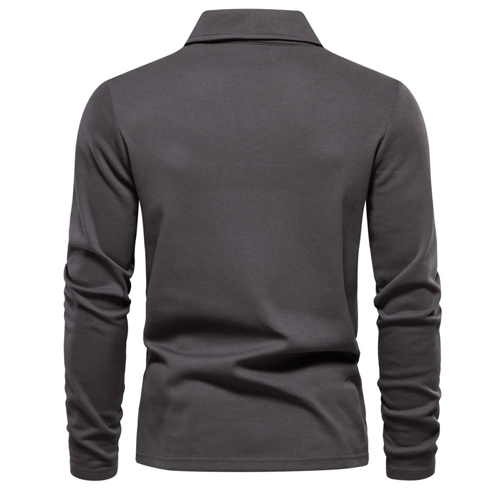 Heren Poloshirt met Lange Mouwen