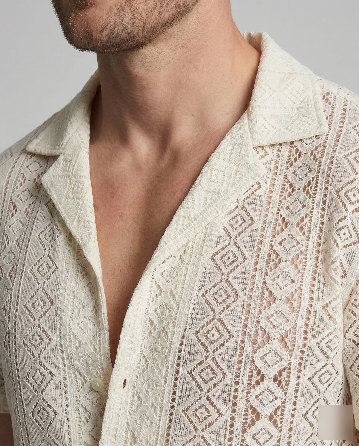 Heren Shirt Korte Mouw met Reverskraag en Doorknoopsluiting