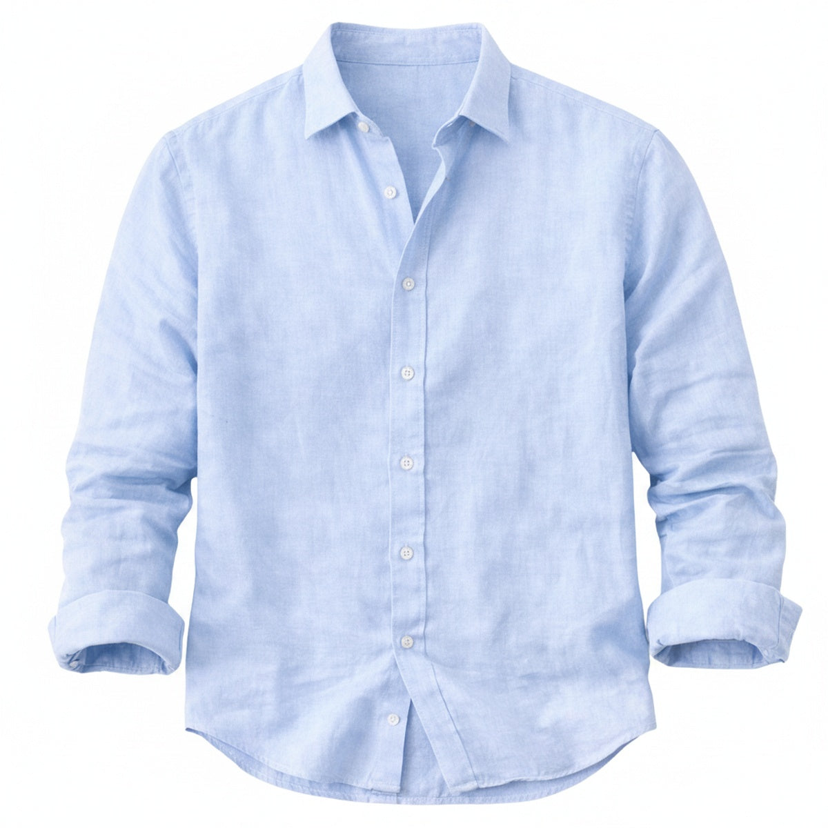 Heren Shirt Lange Mouw met Klassieke Kraag en Knoopsluiting