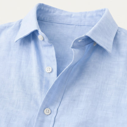 Heren Shirt Lange Mouw met Klassieke Kraag en Knoopsluiting