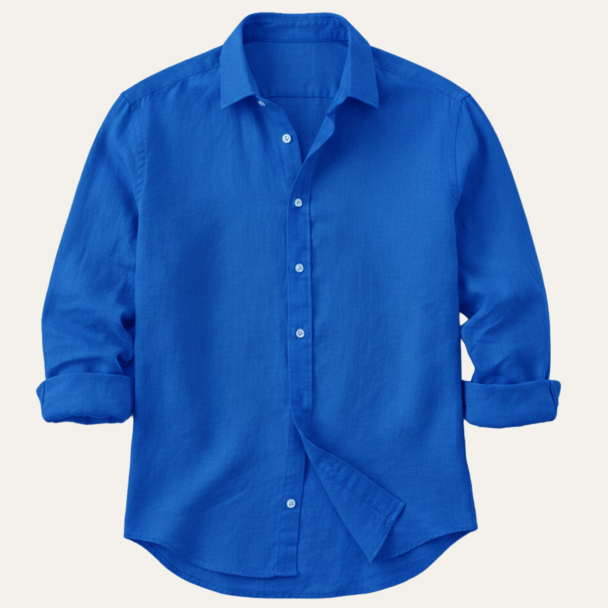 Heren Shirt Lange Mouw met Klassieke Kraag en Knoopsluiting