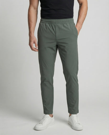 Heren Slim Fit Joggingbroek met Elastische Taille en Ritszakken