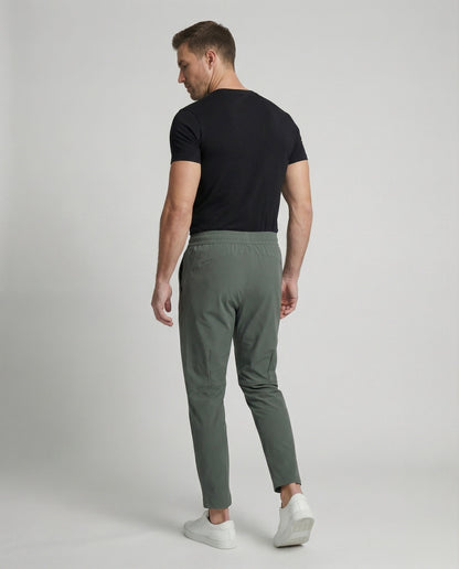 Heren Slim-fit Joggingbroek met Elastische Tailleband en Ritszakken