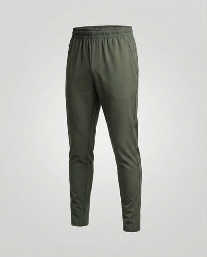 Heren Slim-fit Joggingbroek met Elastische Tailleband en Ritszakken