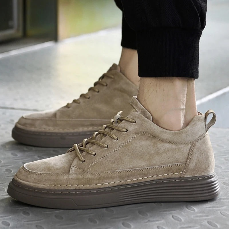Heren Sneakers met Vetersluiting en Dikke Zool