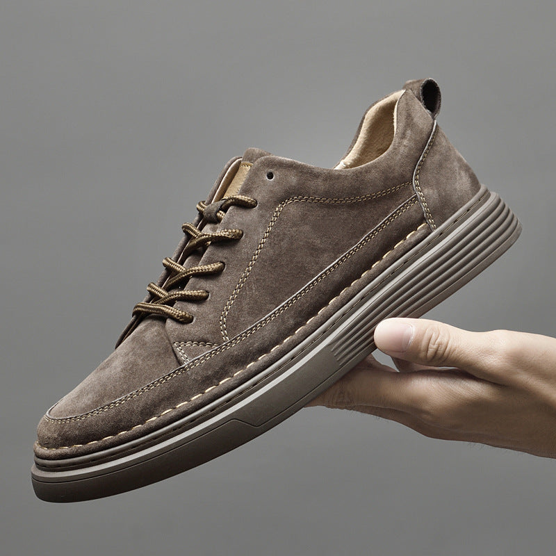 Heren Sneakers met Vetersluiting en Dikke Zool