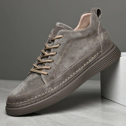 Heren Sneakers met Vetersluiting en Dikke Zool