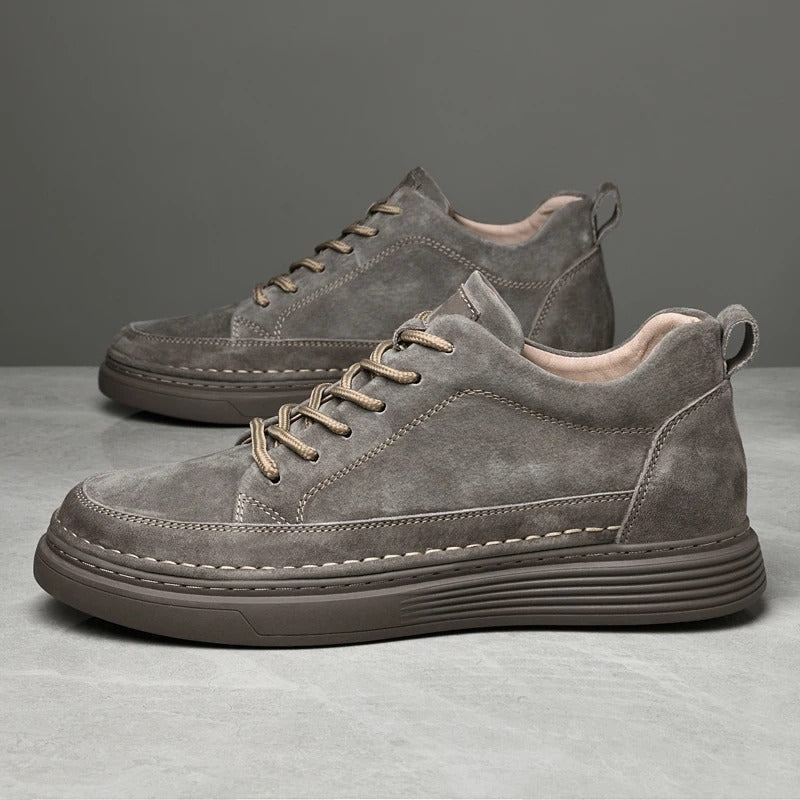 Heren Sneakers met Vetersluiting en Dikke Zool