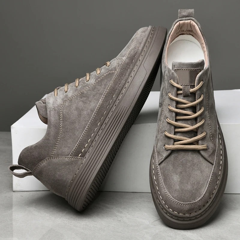 Heren Sneakers met Vetersluiting en Dikke Zool