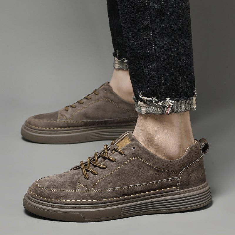 Heren Sneakers met Vetersluiting en Dikke Zool