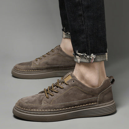 Heren Sneakers met Vetersluiting en Dikke Zool