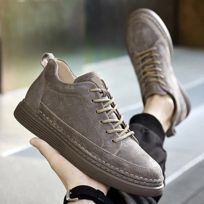 Heren Sneakers met Vetersluiting en Dikke Zool
