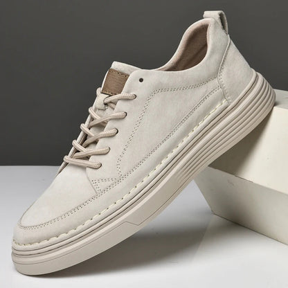 Heren Sneakers met Vetersluiting en Dikke Zool