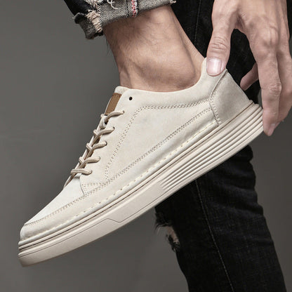 Heren Sneakers met Vetersluiting en Dikke Zool