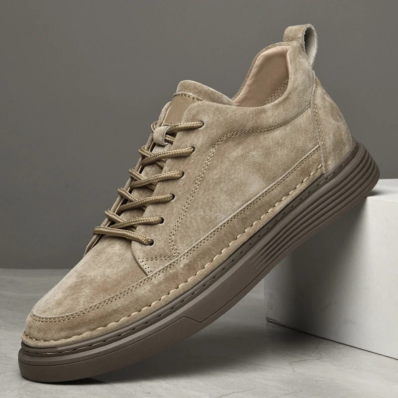 Heren Sneakers met Vetersluiting en Dikke Zool