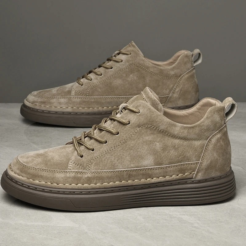 Heren Sneakers met Vetersluiting en Dikke Zool