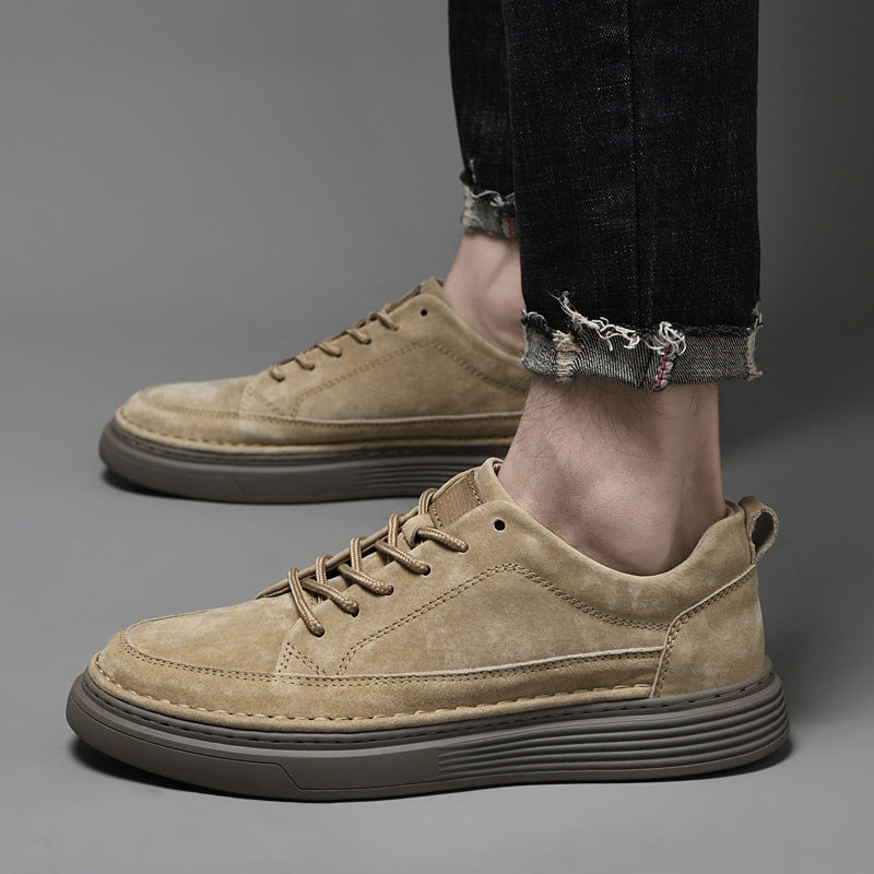 Heren Sneakers met Vetersluiting en Dikke Zool