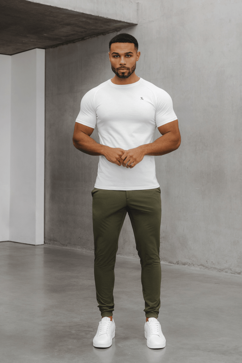 Heren T-Shirt Korte Mouw met Ronde Hals en Muscle Fit