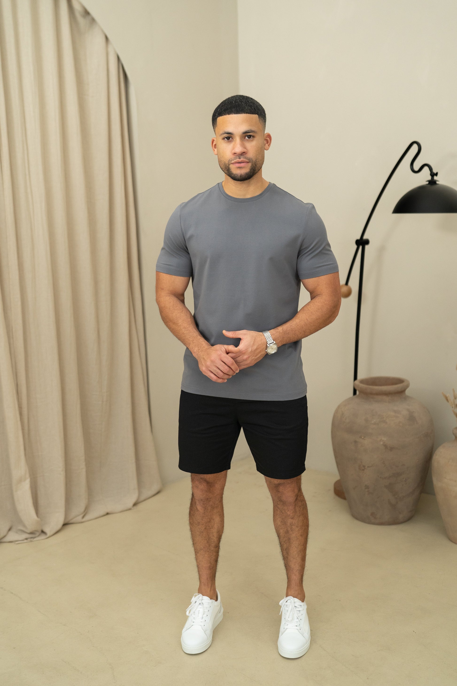 Heren T-shirt Korte Mouw met Ronde Hals Slim Fit
