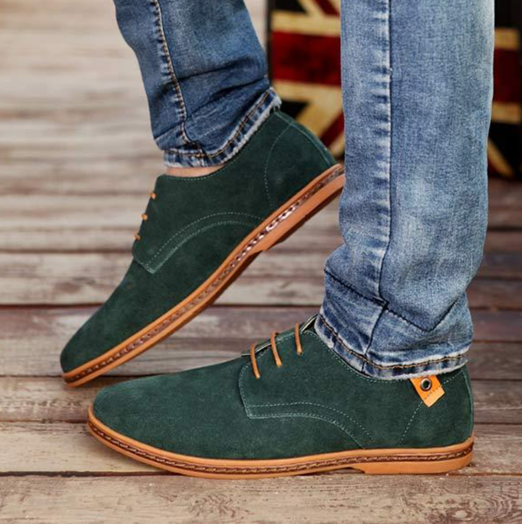 Heren Veterschoenen Klassiek met Vetersluiting Groen