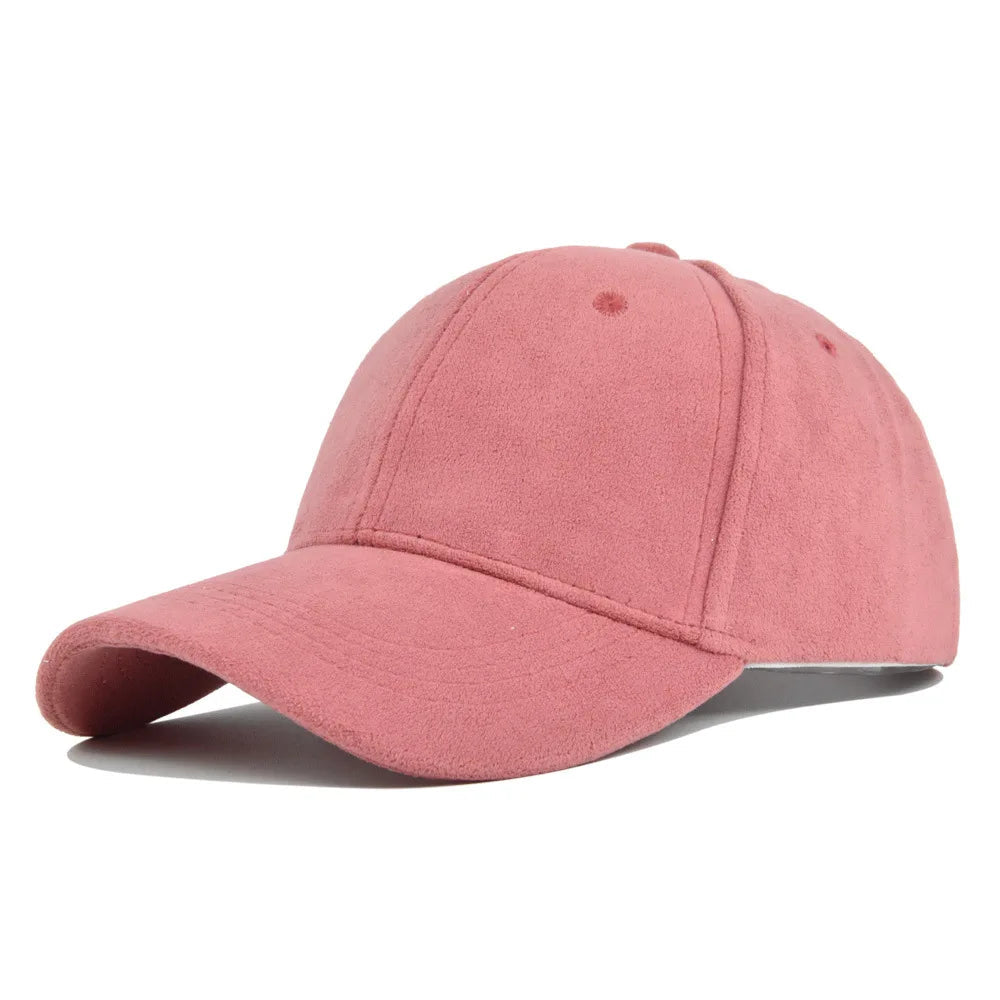 Baseballpet Verstelbaar met Faux Suede Afwerking Roze