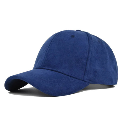 Baseballpet Verstelbaar met Faux Suede Afwerking Navy