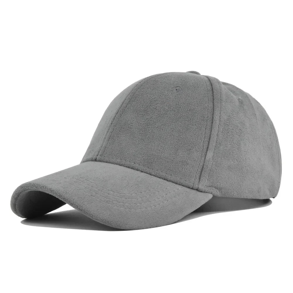 Baseballpet Verstelbaar met Faux Suede Afwerking Grijs