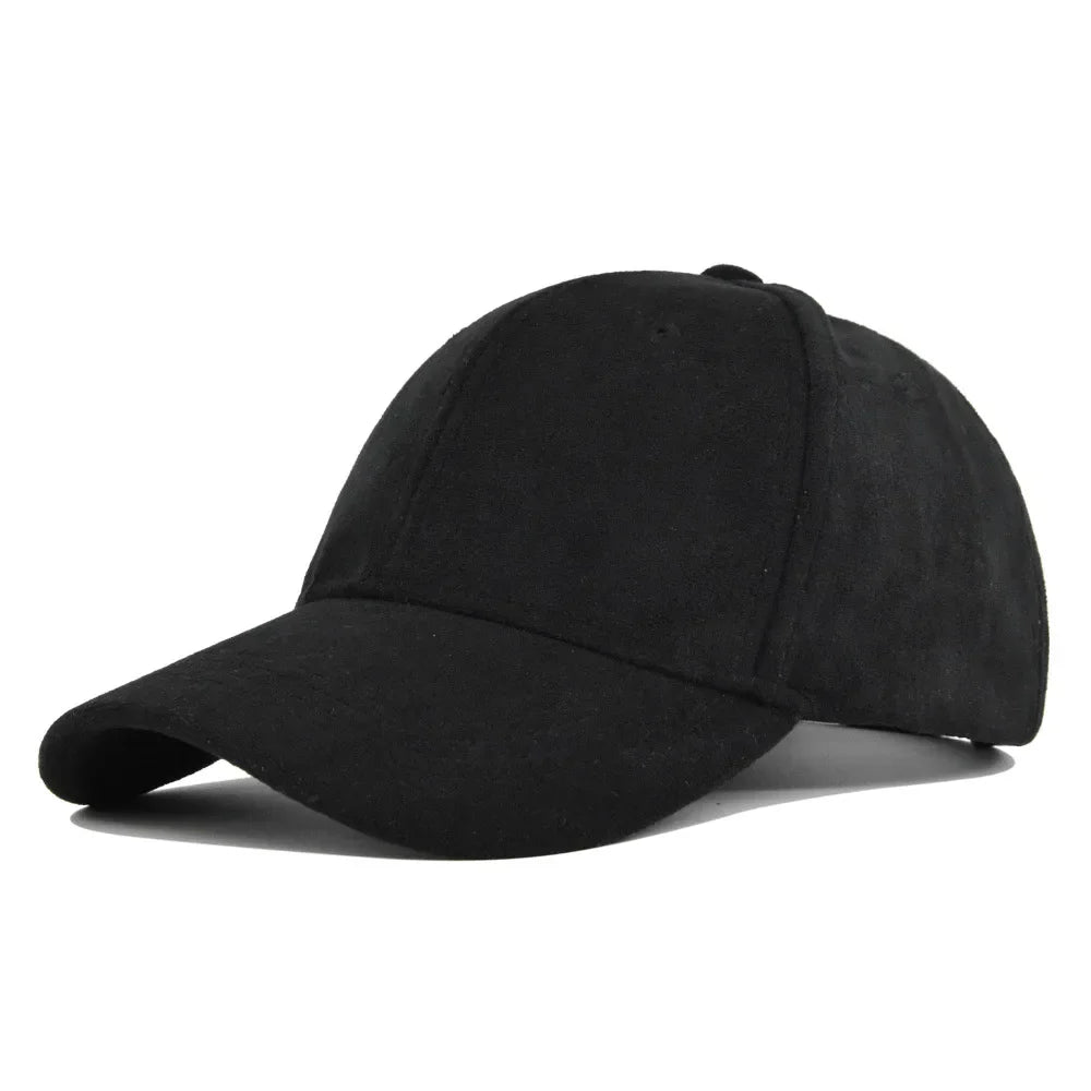 Baseballpet Verstelbaar met Faux Suede Afwerking Zwart