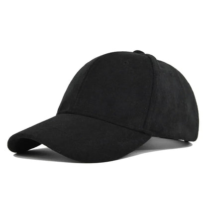 Baseballpet Verstelbaar met Faux Suede Afwerking Zwart