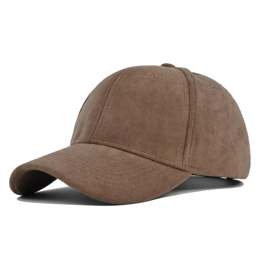 Baseballpet Verstelbaar met Faux Suede Afwerking Bruin